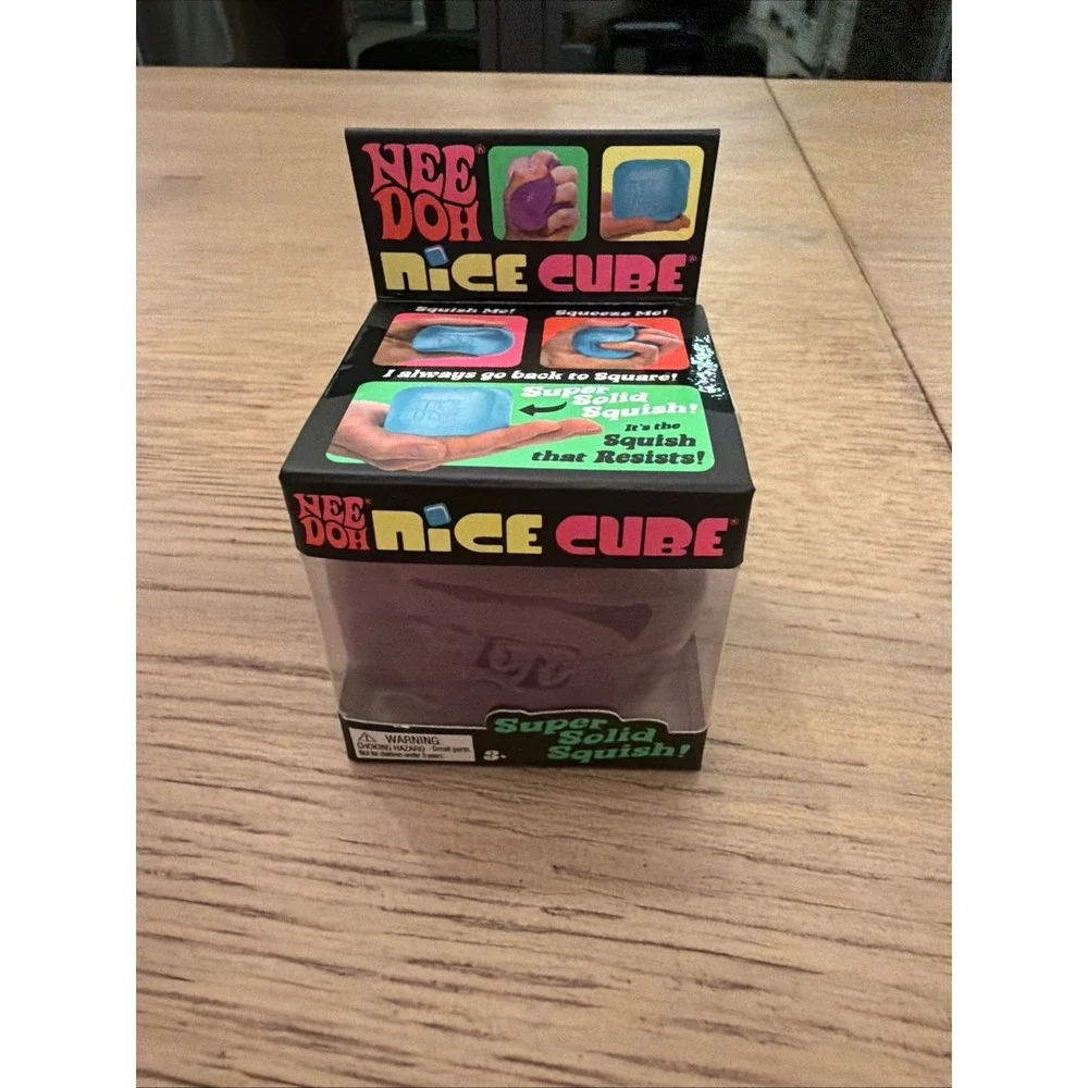 Nee Doh Nice Cube Blue Super Solid Squishy Stress Relief Toys Purple